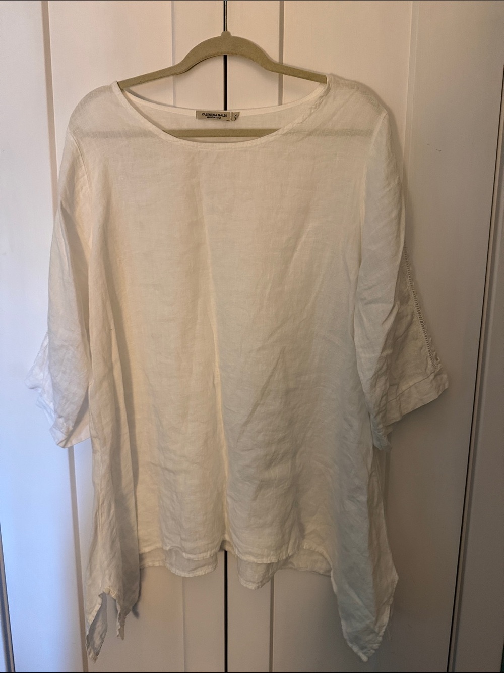 Casual White Linen Tunic — Lightweight Relaxed Fit